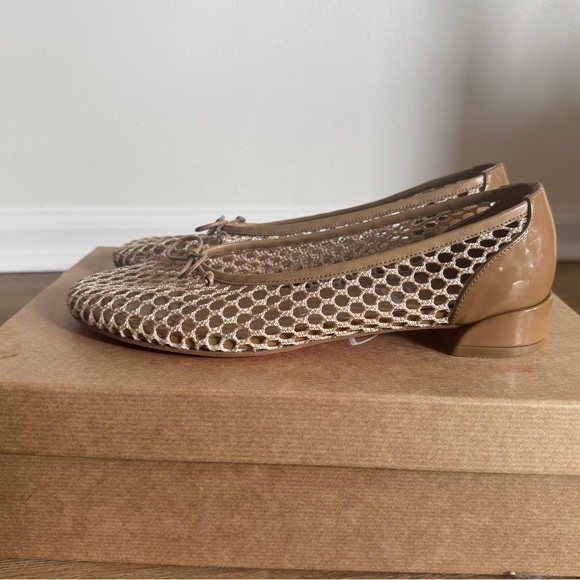 Christian Louboutin Beige Sweetie Jane Mesh Ballet Flat 37 - Picture 6 of 15